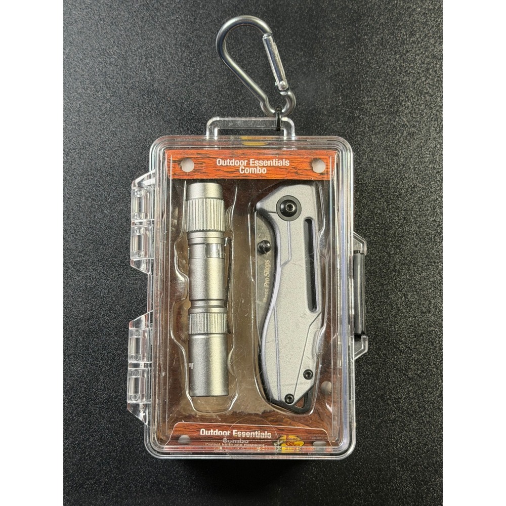 Bass Pro Shops Outdoor Essentials Combo Folding Knife and Flashlight Set JB3